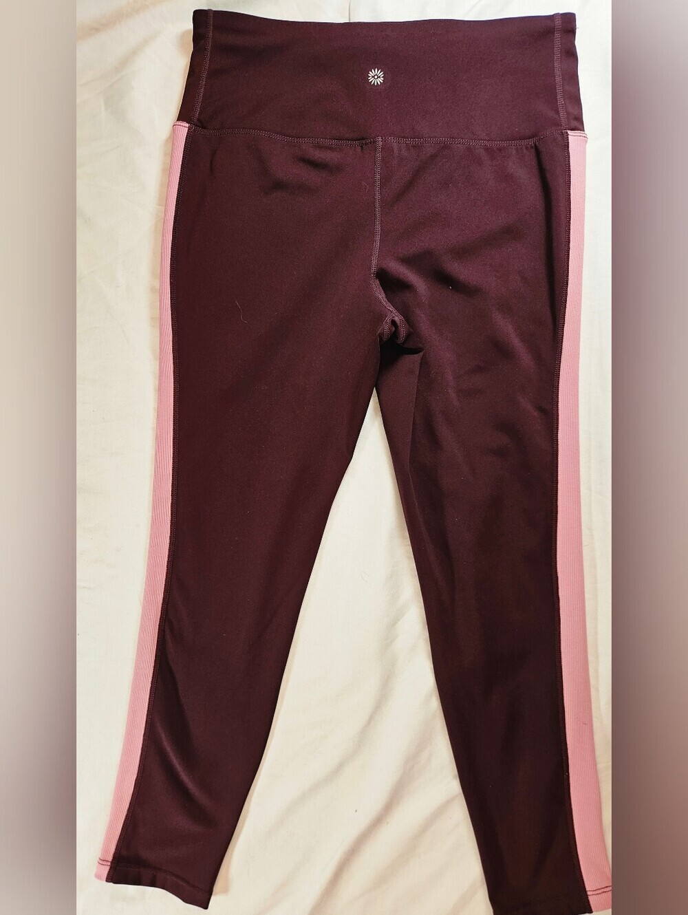 Tangerine Womens Purple & Pink Side Panel Elastic Waist Athletic Leggings Sz Med - Picture 11 of 14